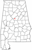 Location of Alabaster, Alabama