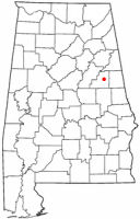 Location of Lineville, Alabama