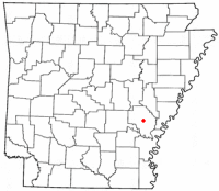Location of De Witt, Arkansas