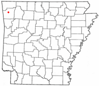 Location of Farmington, Arkansas