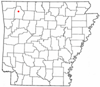Location of Huntsville, Arkansas