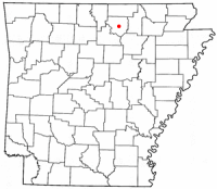 Location of Melbourne, Arkansas