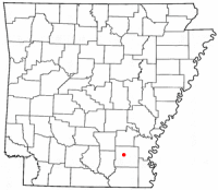 Location of Monticello, Arkansas