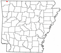 Location of Pea Ridge, Arkansas