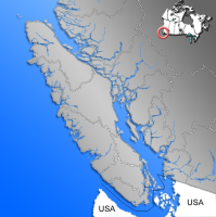 Vancouver Island contour map