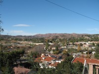 View of Agoura Hills looking from southern edge of the Historic Quarter in December 2006.