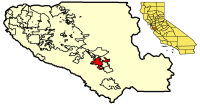 Location of Morgan Hill within Santa Clara County (Click for enlarged detail view.)
