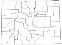 Location of Berthoud, Colorado