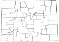 Location of Limon, Colorado