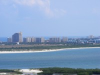 New Smyrna Beach from observation deck on top of Ponce de León Inlet Light