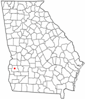 Location of Cuthbert, Georgia