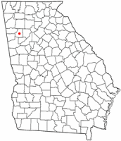 Location of Dallas, Georgia