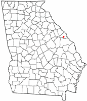 Location of Hephzibah, Georgia