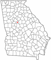 Location of Jackson, Georgia