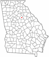 Location of Madisonmap, Georgia