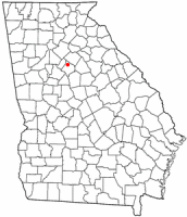 Location of Oxford, Georgia