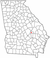 Location of Soperton, Georgia