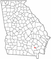 Location of Waycross, Georgia