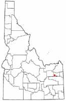 Location of Rigby, Idaho