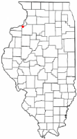 Location of Carbon Cliff, Illinois