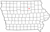 Location of Allison, Iowa