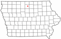 Location of Garner, Iowa