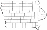 Location of Hull, Iowa