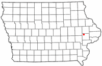 Location of Mechanicsville, Iowa