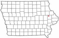 Location of Monticello, Iowa