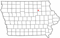 Location of Waverly, Iowa