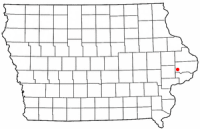 Location of Wheatland, Iowa
