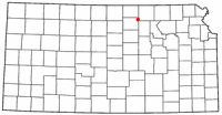 Location of Clyde, Kansas