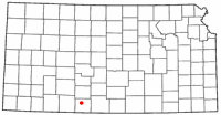 Location of Coldwater, Kansas