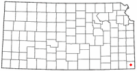 Location of Columbus, Kansas