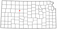 Location of Ellis, Kansas