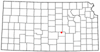 Location of Hesston, Kansas