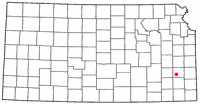 Location of Humboldt in Kansas