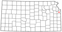 Location of Olathe in Kansas