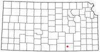 Location of Winfield in Kansas