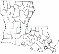 Location of Bunkie, Louisiana
