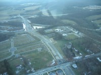 An aerial view of Clarksburg, Maryland in January 2007.