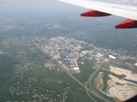 Cockeysville, Maryland as seen from the air