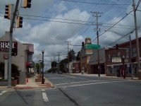 Looking north in downtown Manchester, Maryland