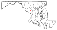 Location of Olney, Maryland