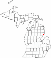 Location of East Tawas, Michigan