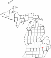 Location of Holly, Michigan