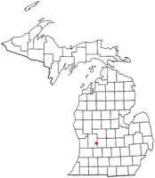 Location of Lowell, Michigan