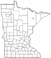 Location of Aurora, Minnesota