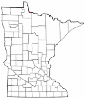 Location of Baudette, Minnesota