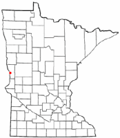 Location of Breckenridge, Minnesota